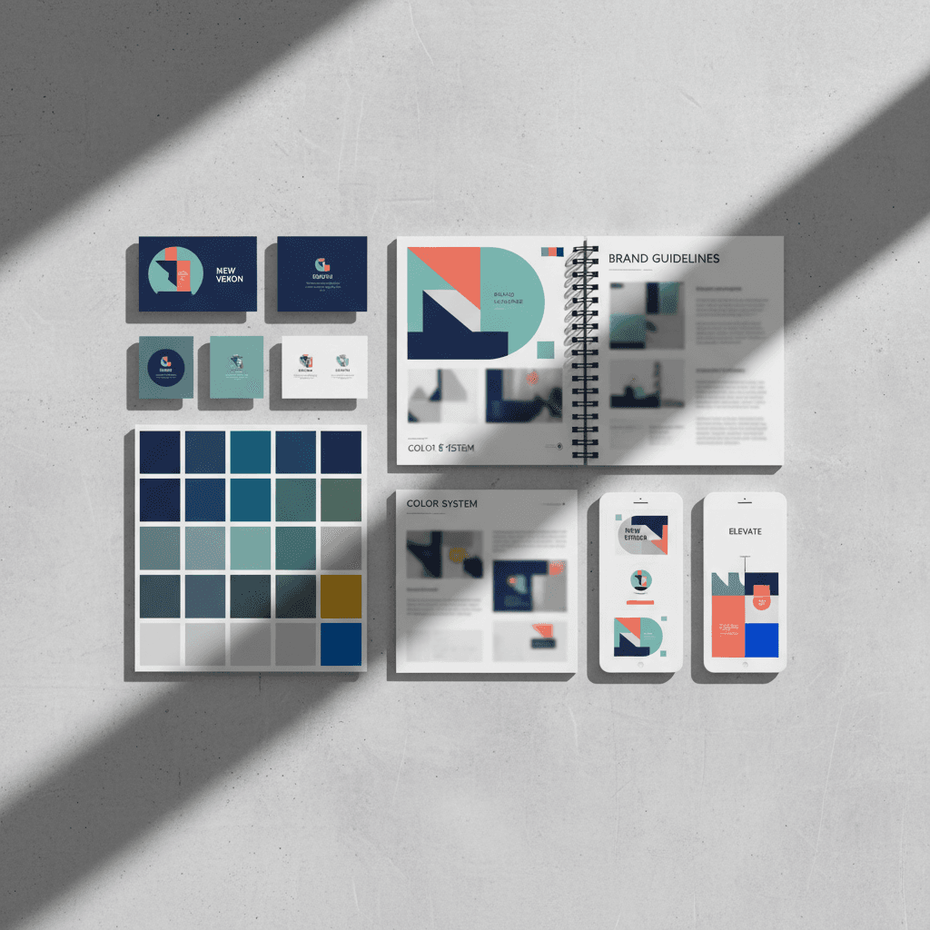 Complete brand identity system and guidelines